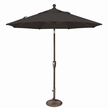 Simplyshade SimplyShade 7.5 ft. Octagon Push Button Tilt Market Umbrella  Black SSUM92-7500-D2408